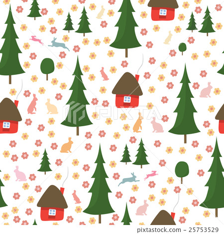 rabbits running around in the woods, the houses rabbits running around in the woods, the houses 25753529
