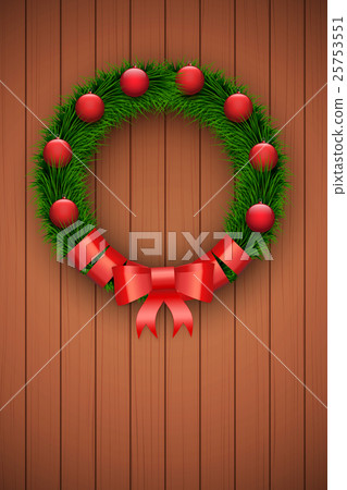 Green christmas wreath 25753551