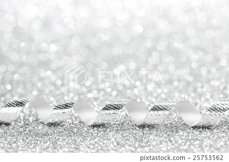 Silver gift ribbon Silver gift ribbon 25753562