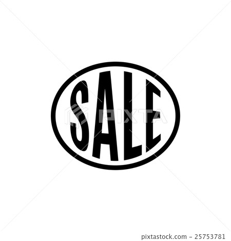 Isolated abstract black color word sale in a 25753781