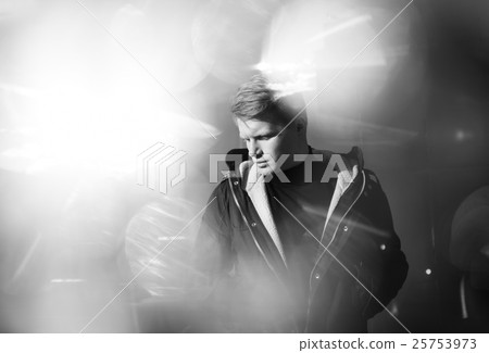 Black and white artistic photography. Young blonde 25753973