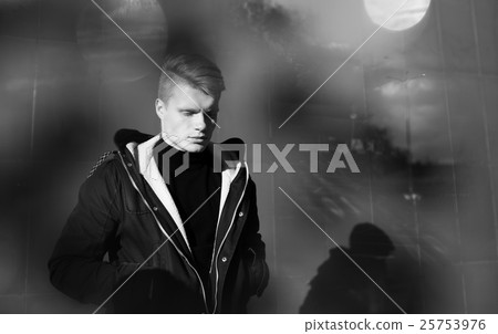 Black and white artistic photography. Young blonde Black and white artistic photography. Young blonde 25753976