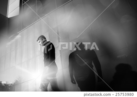 Black and white artistic photography. Young blonde 25753980