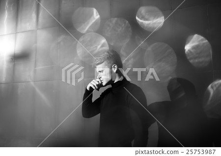 Black and white artistic photography. Young blonde 25753987