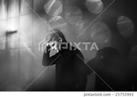 Black and white artistic photography. Young blonde Black and white artistic photography. Young blonde 25753991