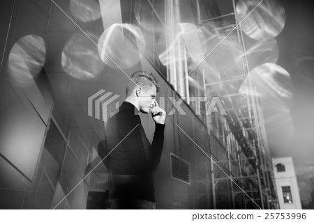 Black and white artistic photography. Young blonde 25753996
