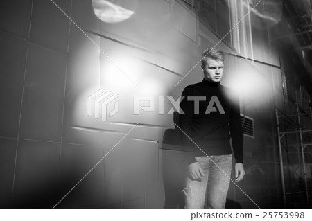 Black and white artistic photography. Young blonde 25753998