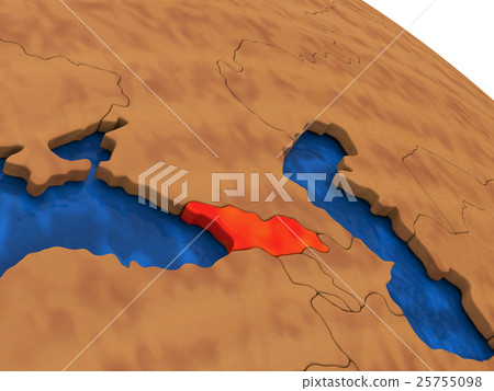 Georgia on wooden globe 25755098