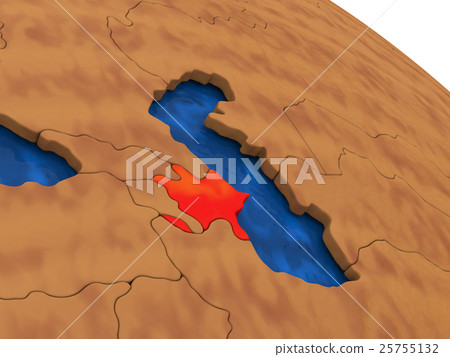 Azerbaijan on wooden globe Azerbaijan on wooden globe 25755132