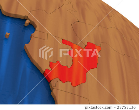 Congo on wooden globe 25755136