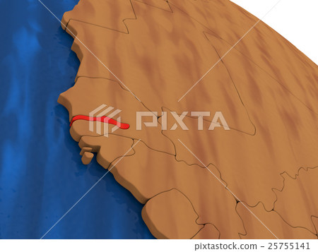 Gambia on wooden globe Gambia on wooden globe 25755141