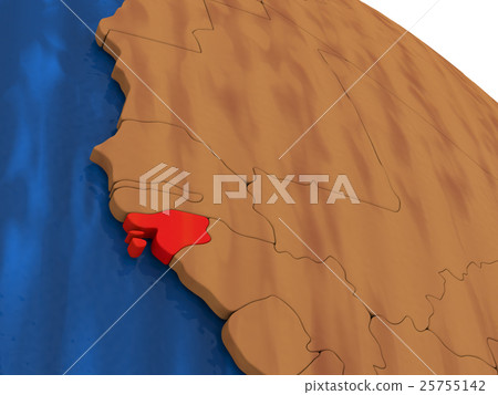 Guinea-Bissau on wooden globe Guinea-Bissau on wooden globe 25755142