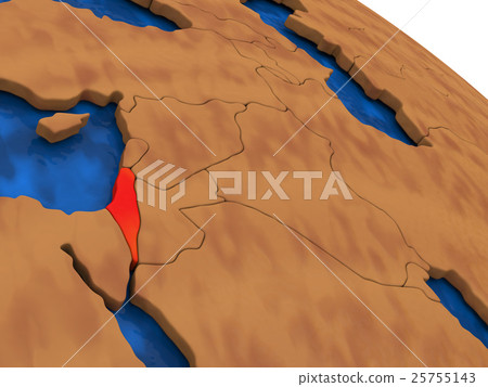 Israel on wooden globe Israel on wooden globe 25755143