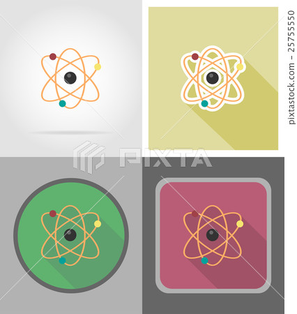 molecule flat icons vector illustration 25755550