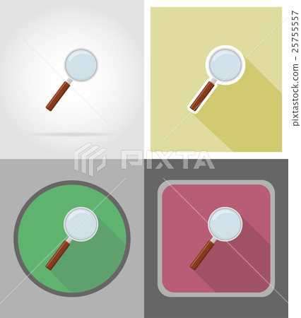 magnifier flat icons vector illustration magnifier flat icons vector illustration 25755557