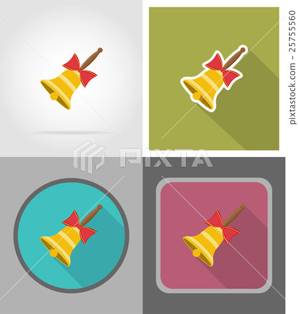 school bell flat icons vector illustration school bell flat icons vector illustration 25755560