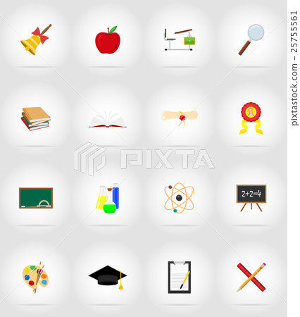 school education flat icons vector illustration 25755561