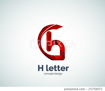 Abstract H geometric letter logo template 25756071