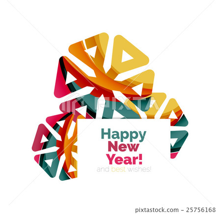 Christmas colorful geometric abstract background 25756168