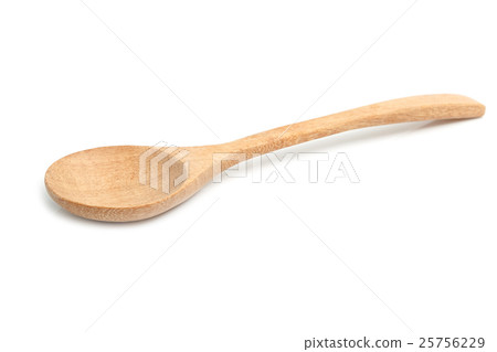 Wooden spoon isolated on a white background 25756229
