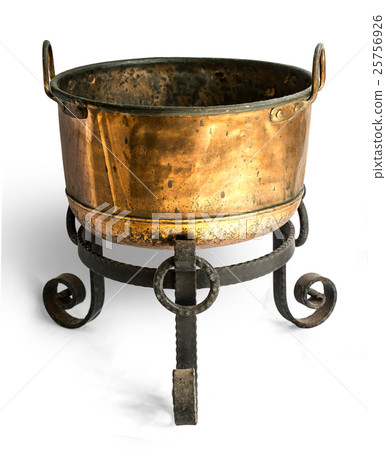 antique open brass pot antique open brass pot 25756926