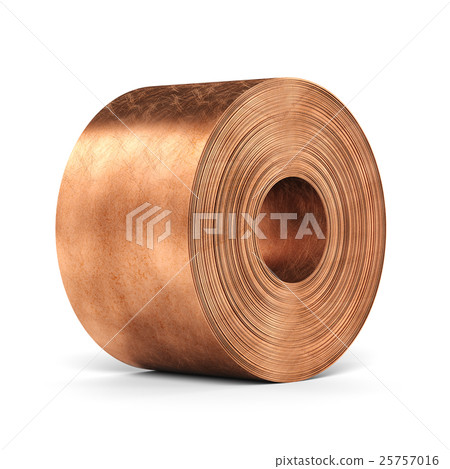 Copper sheet rolled into a roll Copper sheet rolled into a roll 25757016
