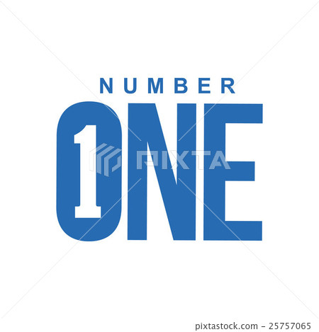 blue and white number one diagonal logo template 25757065