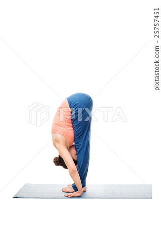 Woman doing Ashtanga Vinyasa Yoga Surya Namaskar 25757451