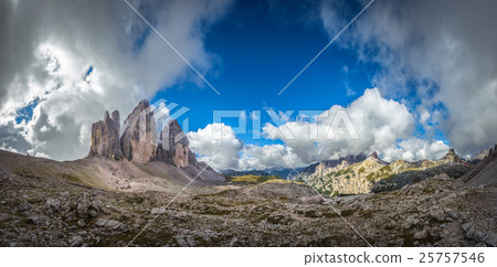 Three peaks. National Park Tre Cime di Lavaredo. 25757546