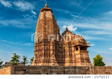 Famous temples of Khajuraho with sculptures, India 25758117