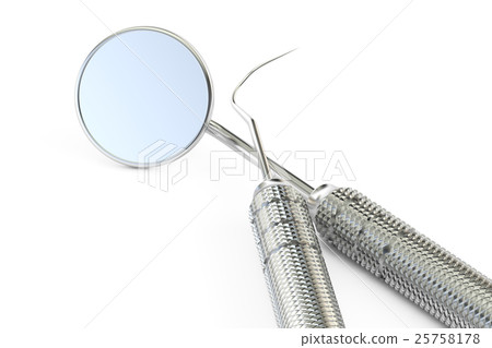 dental instruments closeup, 3D rendering dental instruments closeup, 3D rendering 25758178