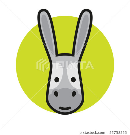 donkey icon, donkey head, donkey logo, cute donkey 25758233