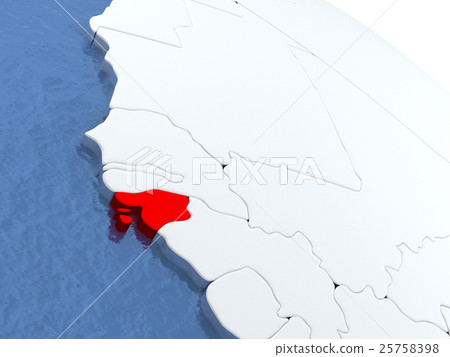 Guinea-Bissau on globe Guinea-Bissau on globe 25758398