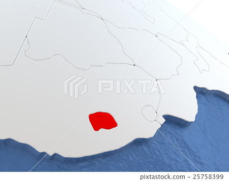 Lesotho on globe Lesotho on globe 25758399