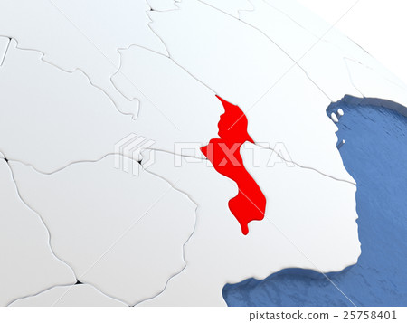 Malawi on globe 25758401