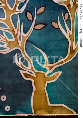 Golden deer, turquoise, background texture 25758755