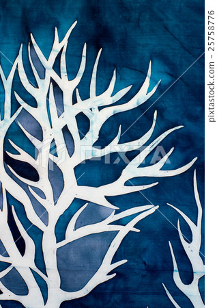 Horns of deer, mystical tree, turquoise 25758776