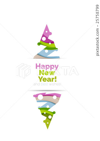 Christmas and New Year geometric banner with text Christmas and New Year geometric banner with text 25758799