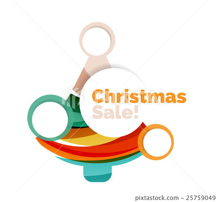 Abstract Christmas sale banner design with blank 25759049