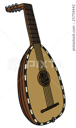 Historical wooden lute Historical wooden lute 25759442