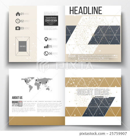 Set of square design brochure template. Abstract 25759907
