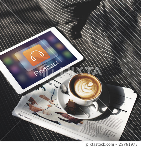 Digital Music Streaming Multimedia Entertainment Online Concept Digital Music Streaming Multimedia Entertainment Online Concept 25761975