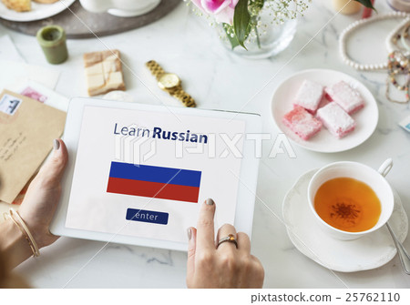 Learn Russian Language Online Education Concept Learn Russian Language Online Education Concept 25762110