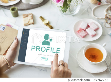 Stock Photo: User Account Profile Social Network Concept