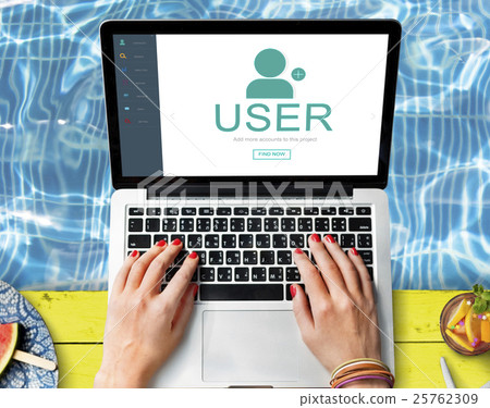 Stock Photo: User Account Profile Social Network Concept