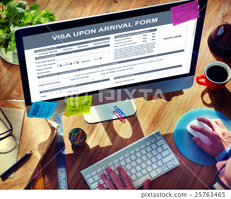 Visa Upon Arrival Form Immigration Concept Visa Upon Arrival Form Immigration Concept 25763465