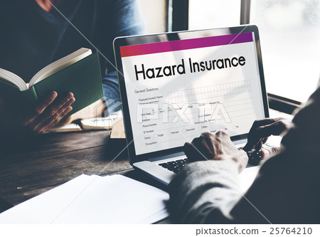 Hazard Insurance Form Compensation Claim Concept 25764210