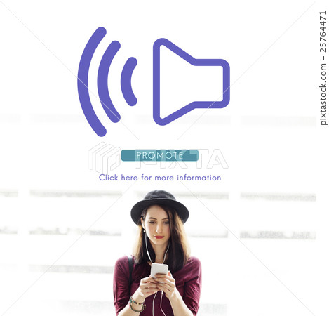 Loud Speaker Sound Icon Concept Loud Speaker Sound Icon Concept 25764471