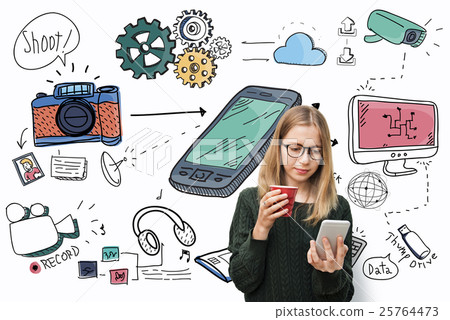 Social Media Networking Data Digital Sharing Concept Social Media Networking Data Digital Sharing Concept 25764473
