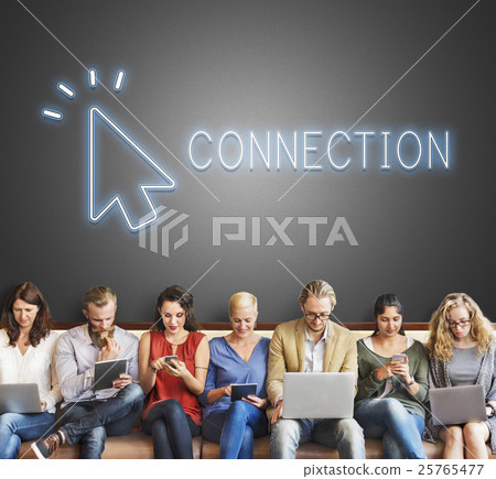 Digital Internet Connection Icon Mouse Pointer Concept Digital Internet Connection Icon Mouse Pointer Concept 25765477